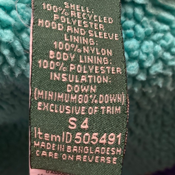 L.L. BEAN Bean's Down Jacket - Kids S4 Bright Sapphire GUC - Picture 8 of 10